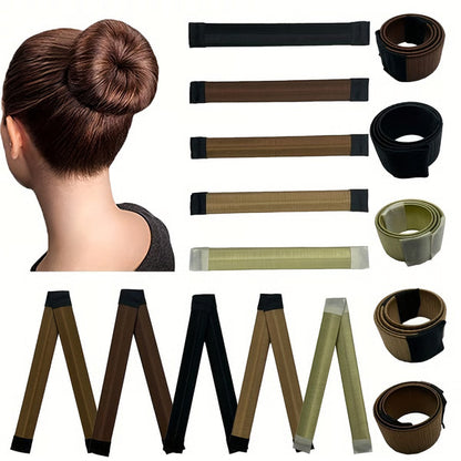 Fast & Easy Twisted Crown Bun Maker - Effortless French Curls Styler for Women with Normal Hair