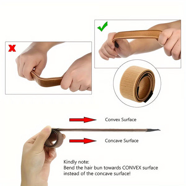 Fast & Easy Twisted Crown Bun Maker - Effortless French Curls Styler for Women with Normal Hair