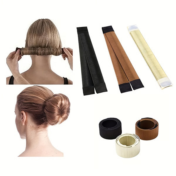 Fast & Easy Twisted Crown Bun Maker - Effortless French Curls Styler for Women with Normal Hair