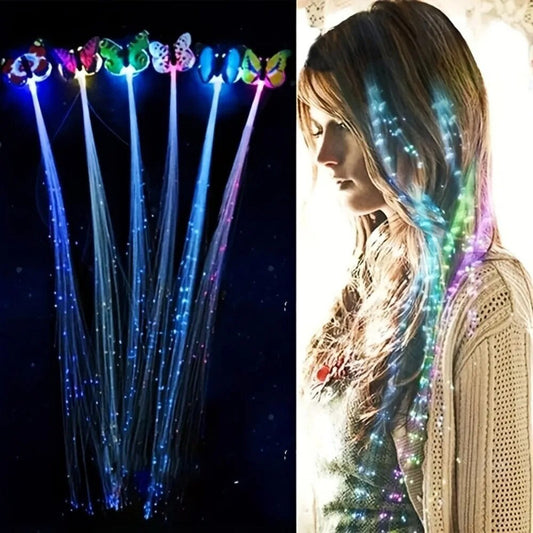 Sparkling LED Butterfly Hairpins Light Up Hair Jewelry for Parties, Festivals & Gifts
