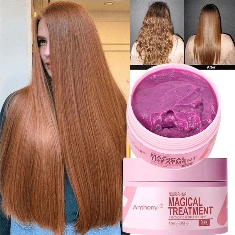 Magical Keratin Hair Mask for Repairing Damaged Frizzy Hair, Nourishing Soft, Shiny & Smooth Hair Care