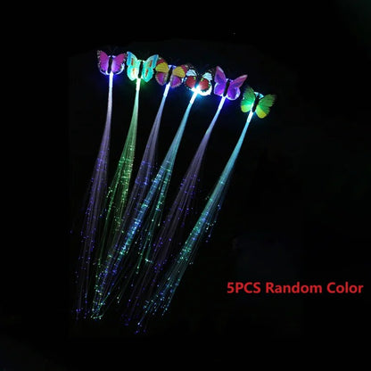 Sparkling LED Butterfly Hairpins Light Up Hair Jewelry for Parties, Festivals & Gifts